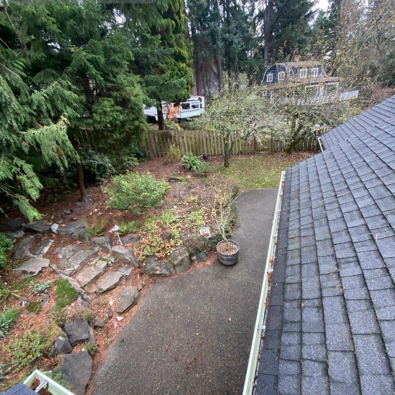 Gutter cleaning and roof leaf debris removal