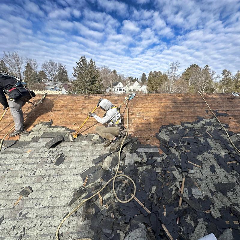 CertainTeed asphalt shingle roof removal in Duluth MN CertainTeed asphalt shingle roof removal in Duluth MN
