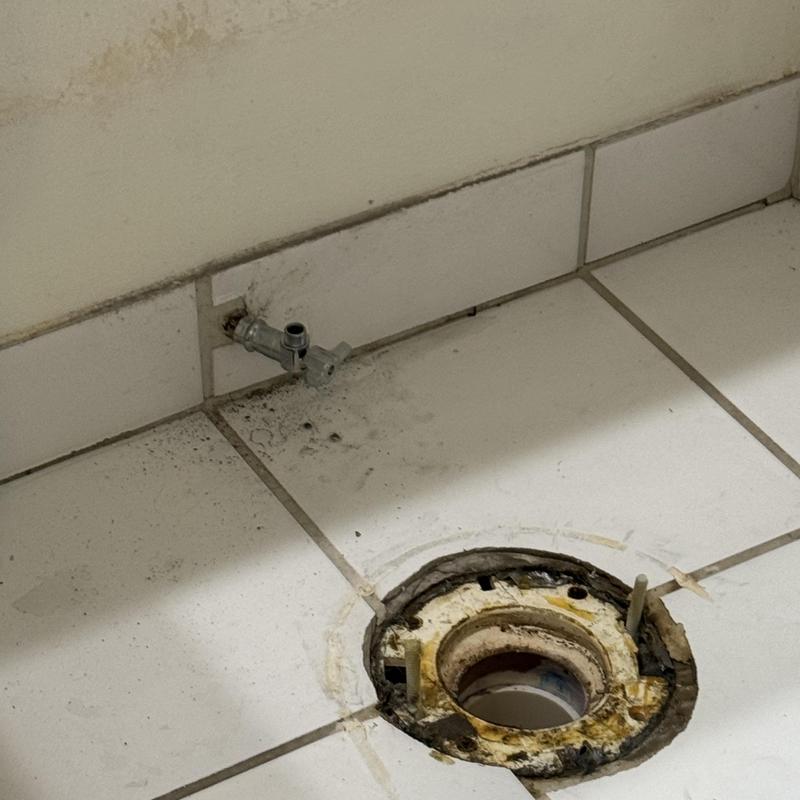 Toilet flange and angle stop removal on tiled floor