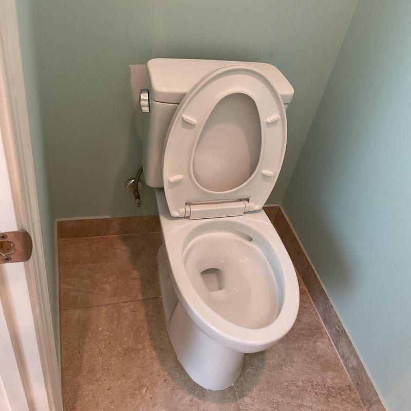 Toto Drake two-piece ADA toilet installed in bathroom