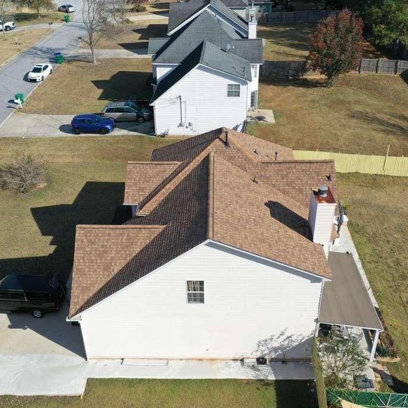 Atlas Pristine Lifetime shingle roofing on residential home Atlas Pristine Lifetime shingle roofing on residential home