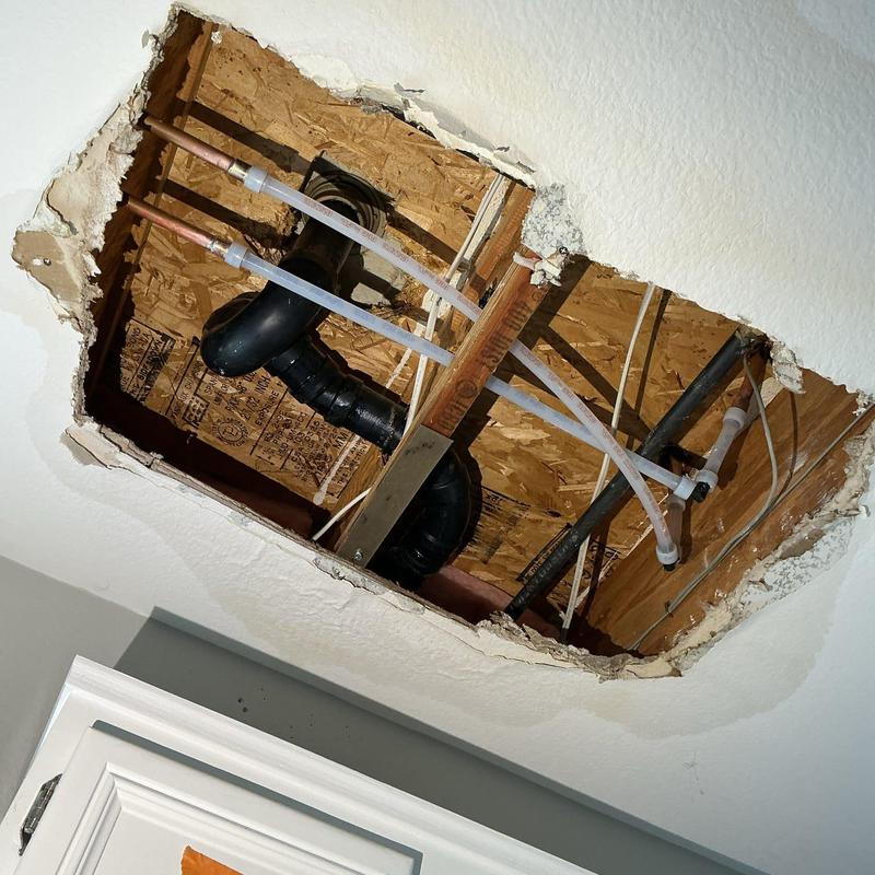 12 cold copper water pipe leak inspection and repair