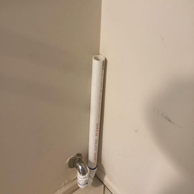 Washing machine standpipe with PVC fittings