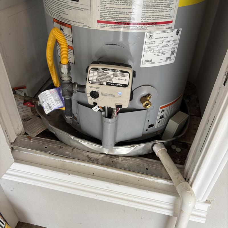 Gas water heater with gas control valve installation