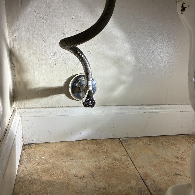 Toilet shut off valve and supply line installation