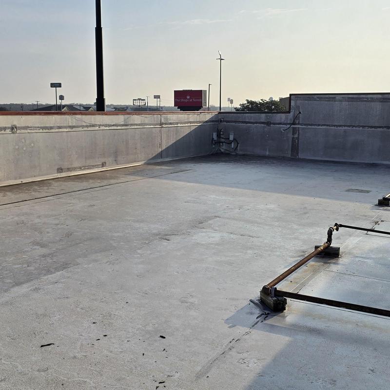 TPO roofing membrane on commercial rooftop in Terrell, TX