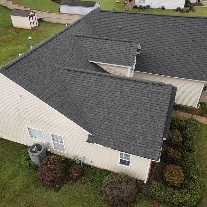 Estate Grey Owens Corning roof shingles on house