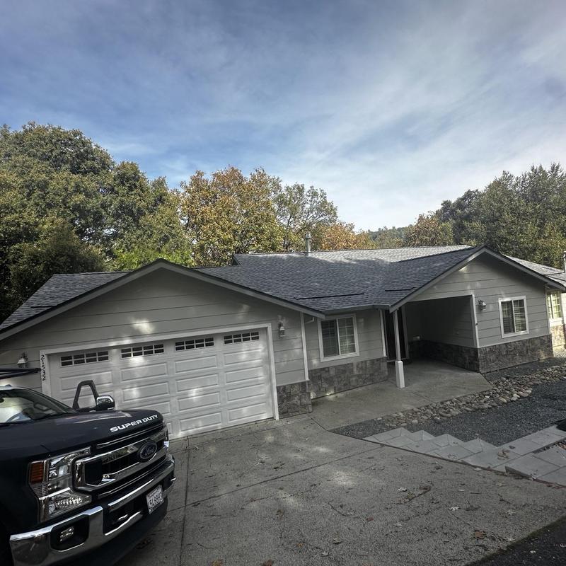 GAF lifetime asphalt roof with dry rot repair