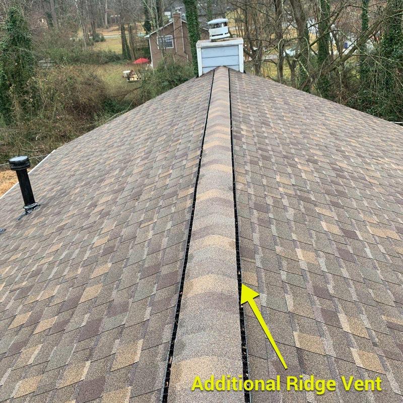 Atlas Pristine Lifetime shingle roof with ridge vent installation Atlas Pristine Lifetime shingle roof with ridge vent installation