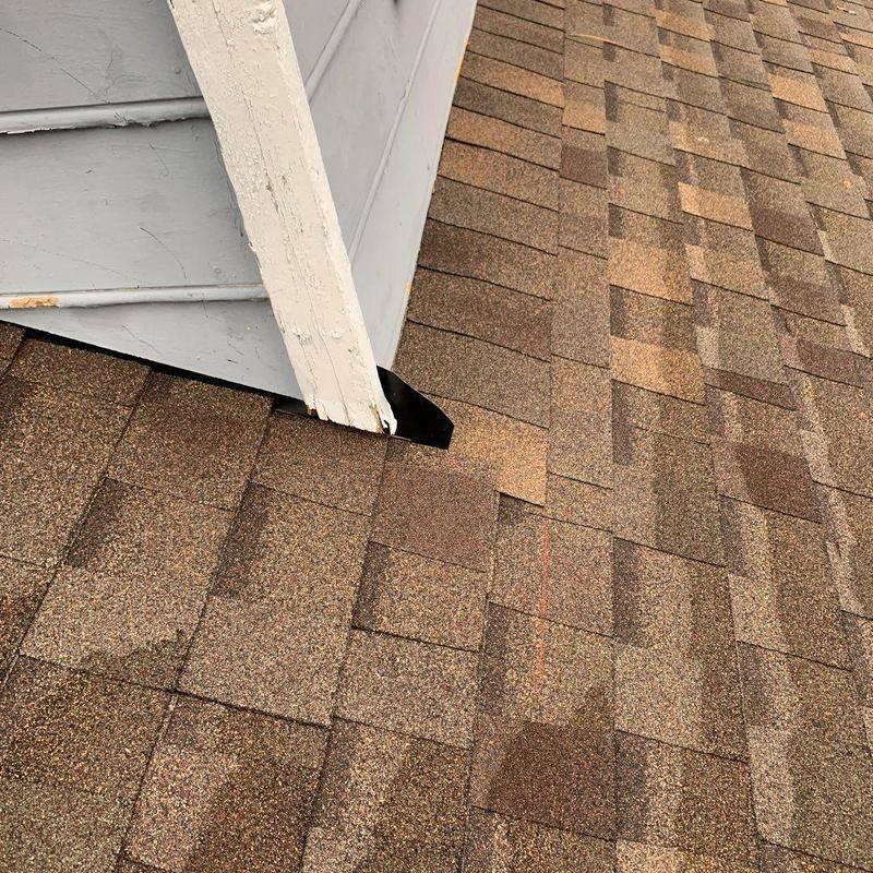 Atlas Pristine Lifetime shingles on roof near dormer wall Atlas Pristine Lifetime shingles on roof near dormer wall