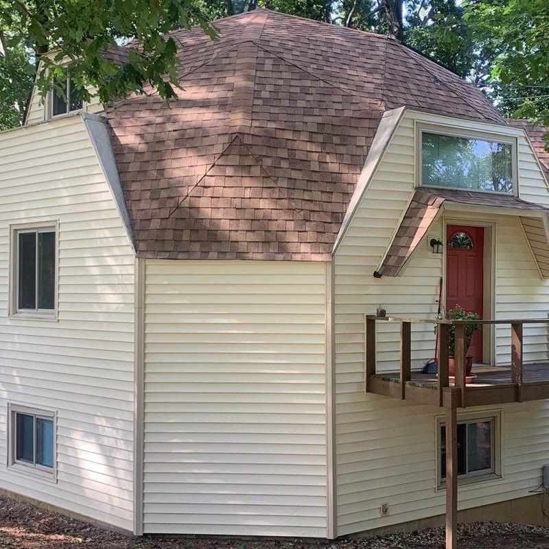 Atlas Pristine Lifetime shingles on dome roof in Stone Mountain Atlas Pristine Lifetime shingles on dome roof in Stone Mountain