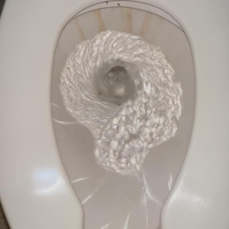 Toilet drain water flow during main drain unclogging