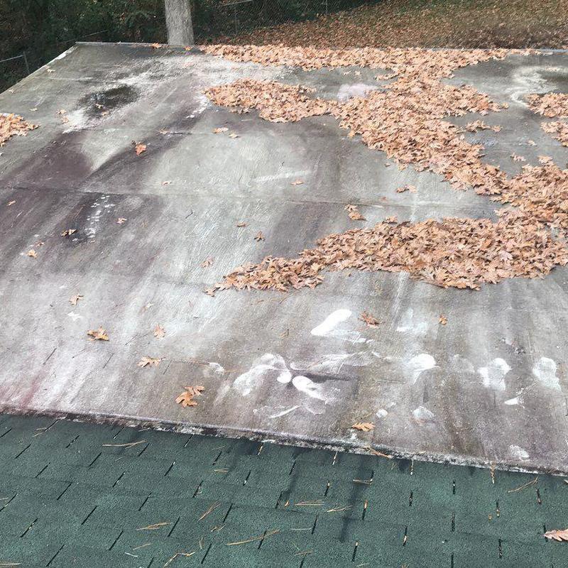 Roofing membrane with fallen leaves before shingle installation Roofing membrane with fallen leaves before shingle installation
