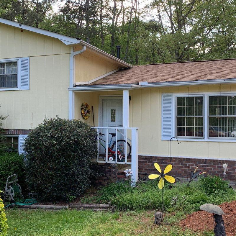 Atlas Pristine Lifetime shingles Desert on Stone Mountain roof Atlas Pristine Lifetime shingles Desert on Stone Mountain roof