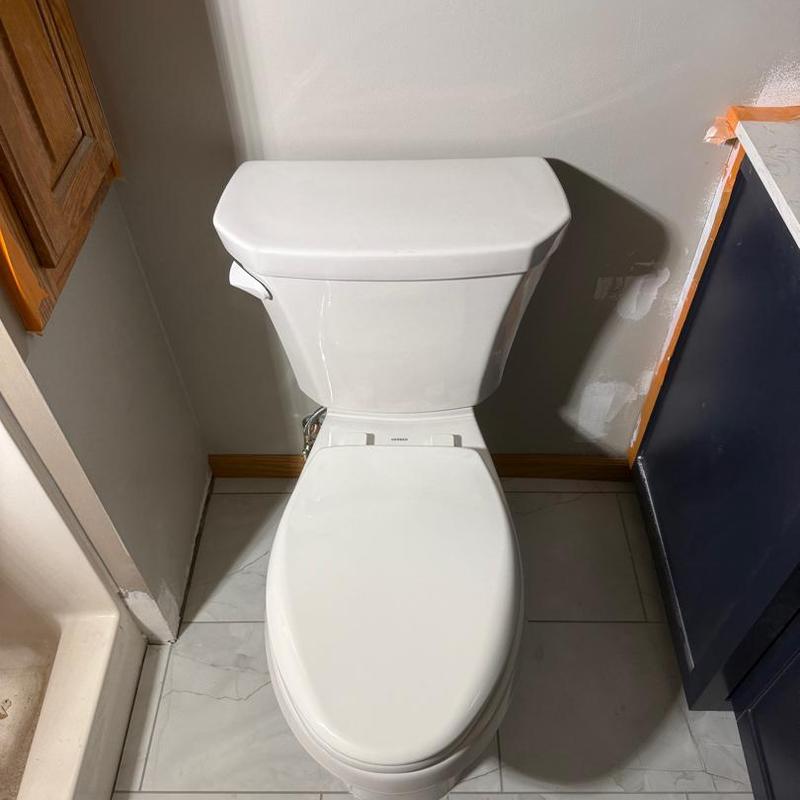 Toilet installation in bathroom remodel in Waconia MN