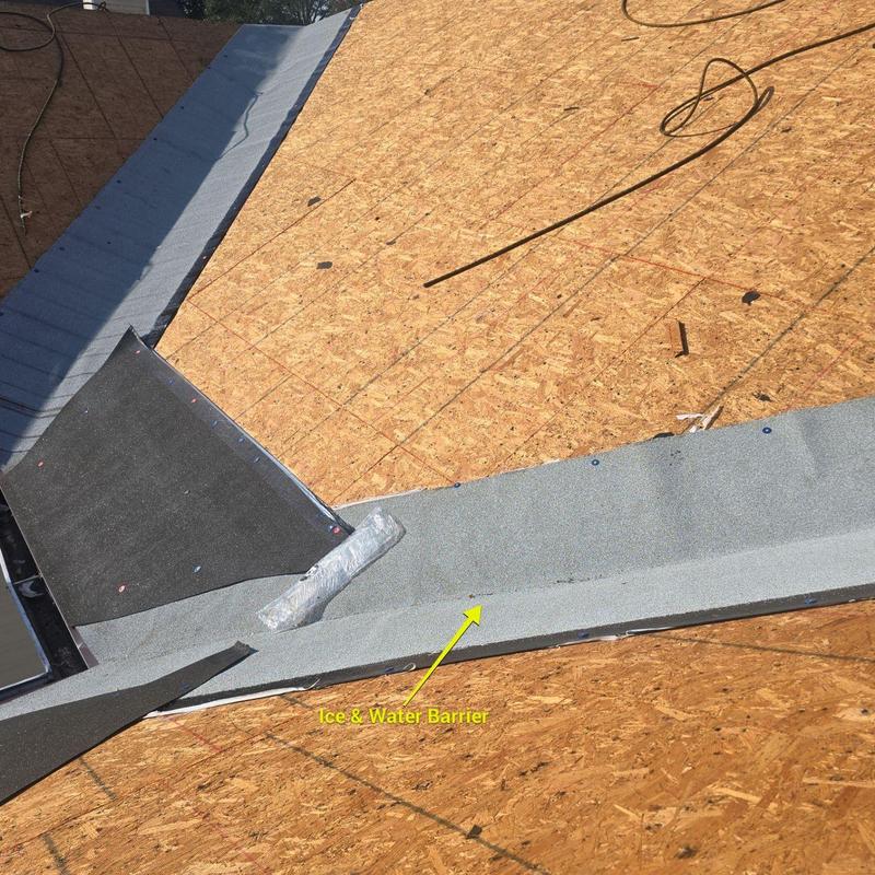 Ice and water barrier installation on roof deck Ice and water barrier installation on roof deck