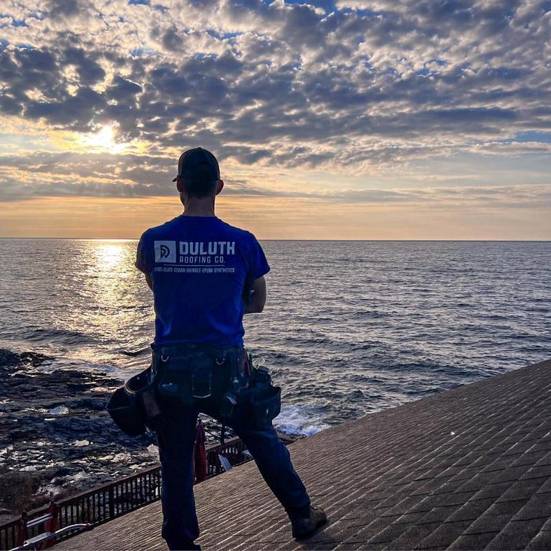 NorthGate shingles on coastal roof at sunset NorthGate shingles on coastal roof at sunset