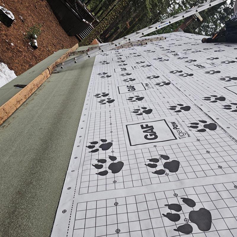 GAF Tiger Paw synthetic roofing underlayment installation