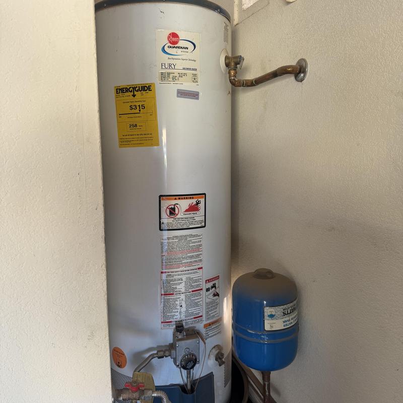 50 gallon Rheem water heater with expansion tank
