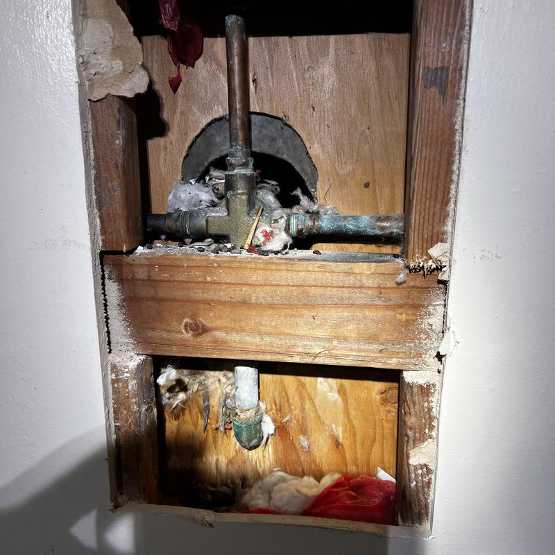 Delta tub and shower valve installed behind drywall