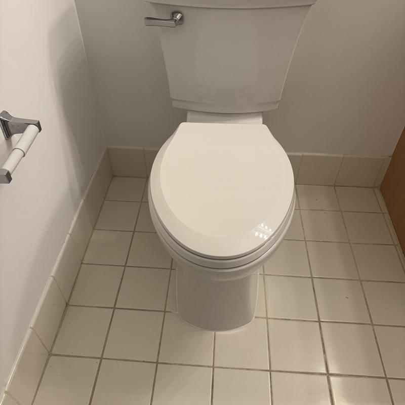 American Standard toilet replacement in bathroom