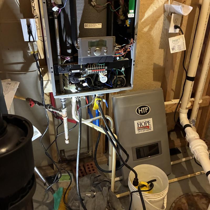 Tankless water heater annual maintenance in basement