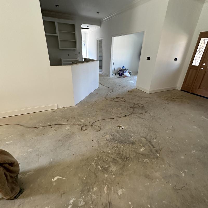 Cabinet walls and trim prep and painting in progress Cabinet walls and trim prep and painting in progress