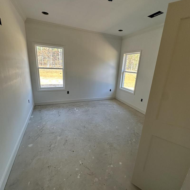 Cabinet walls and trim with fresh white paint Cabinet walls and trim with fresh white paint