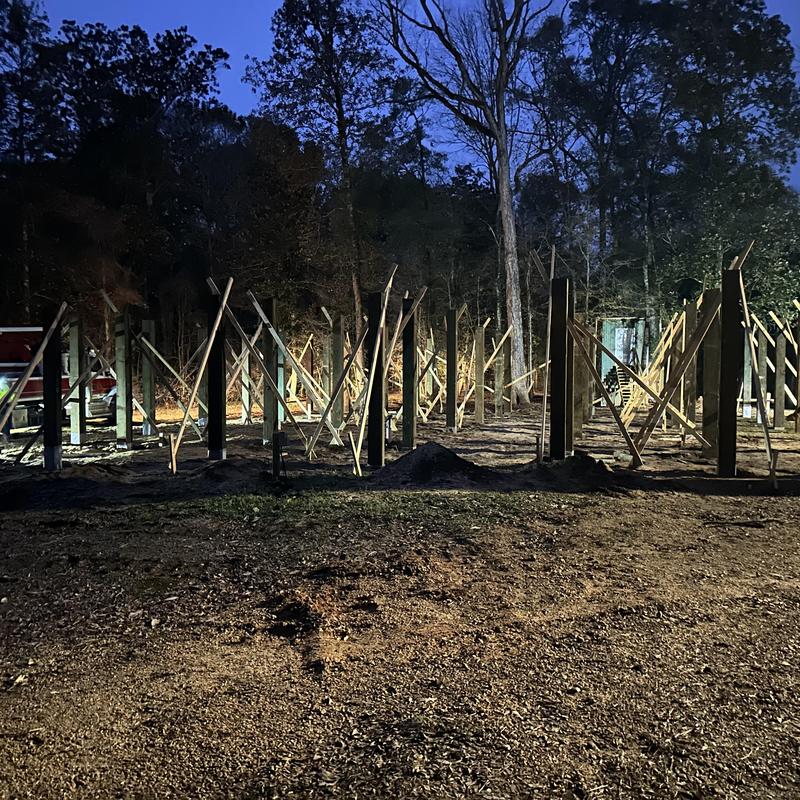 10x10 wood posts with concrete pour for camp foundation 10x10 wood posts with concrete pour for camp foundation