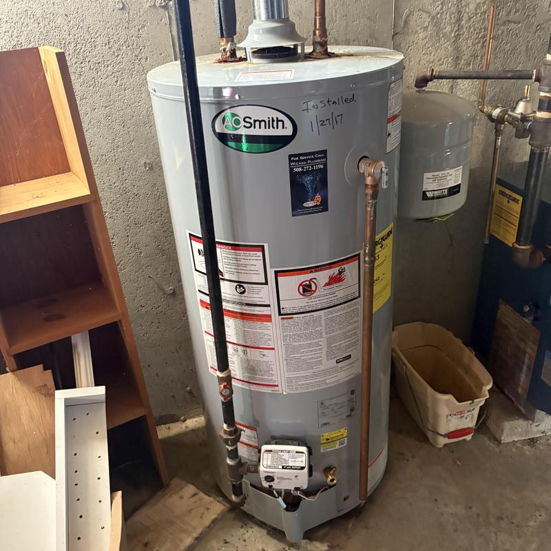 A.O. Smith natural gas water heater installation