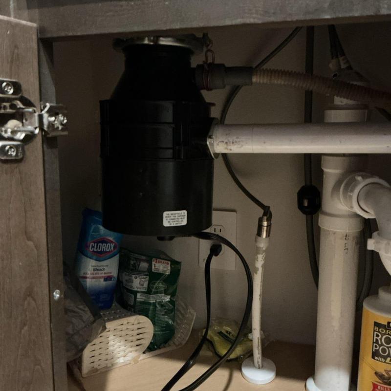 Badger 5 garbage disposal installed under sink