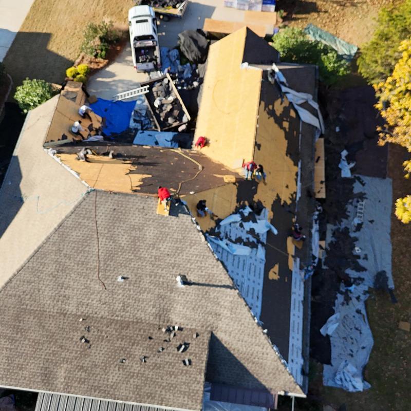 Roof decking tear off and preparation with crew