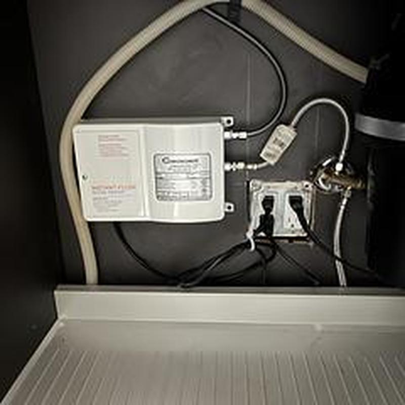 Under sink tankless water heater installation and wiring