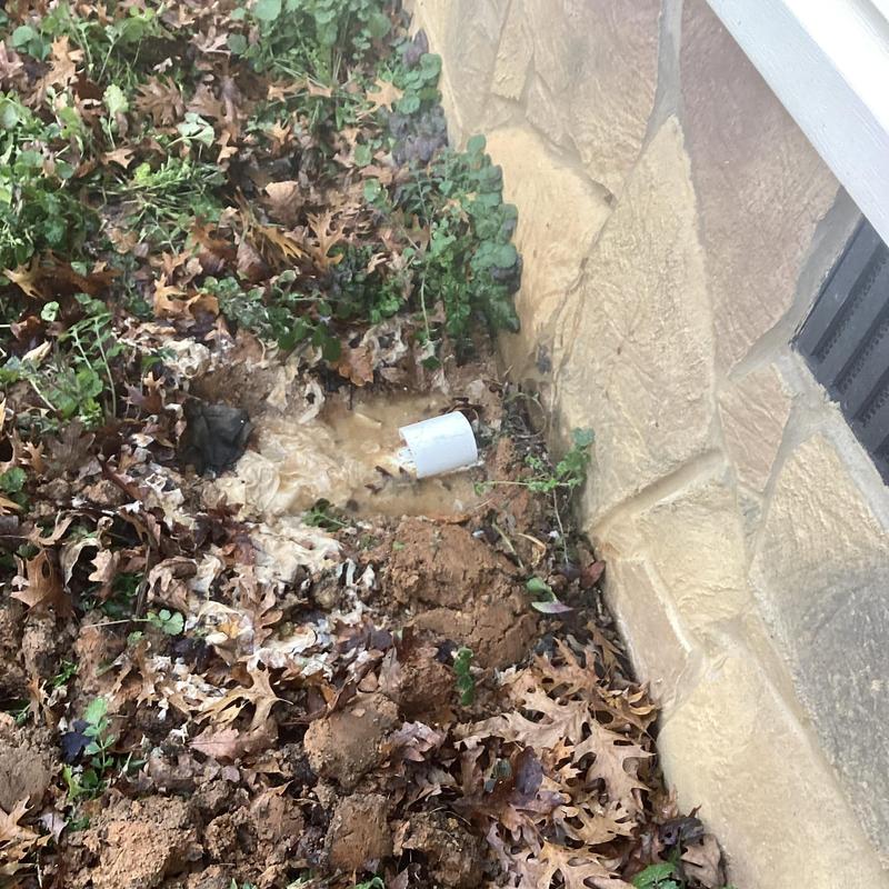 Main sewer line drainage with slow flow outside home