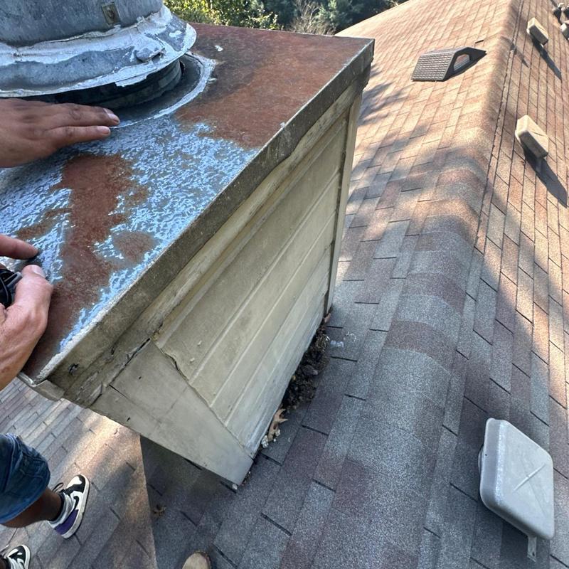 Chimney flashing and shingle roof inspection Chimney flashing and shingle roof inspection