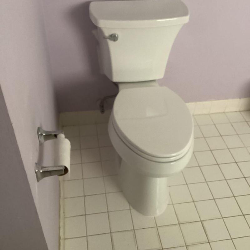 Kohler Highline toilet installed on tiled floor