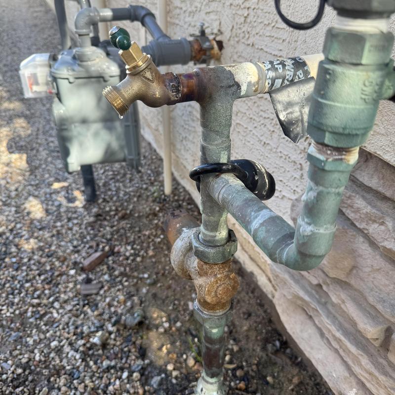 Outdoor hose bib replacement with metal piping in Goodyear