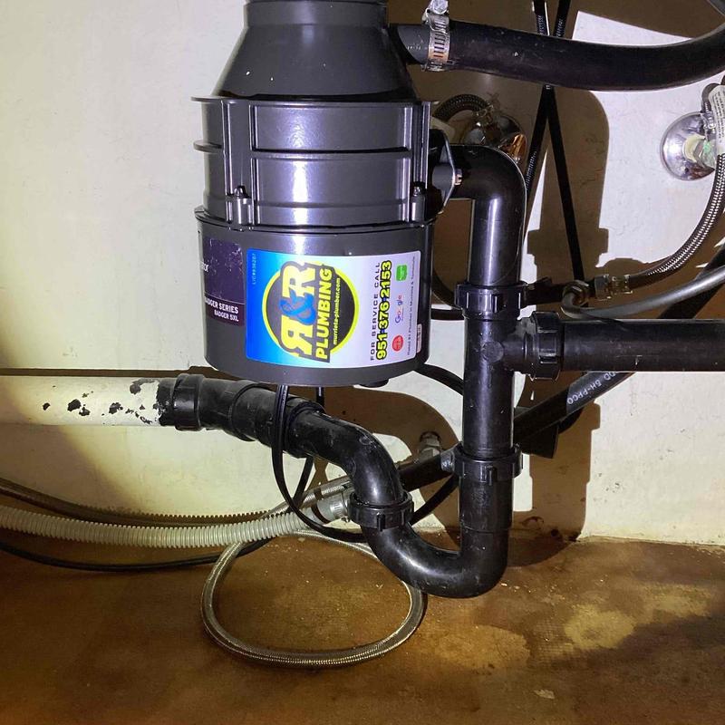 Insinkerator disposal and sink drain plumbing installation