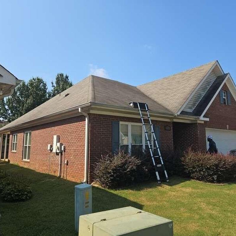 GAF HDZ shingle roof installation with ladder in Pelham GAF HDZ shingle roof installation with ladder in Pelham