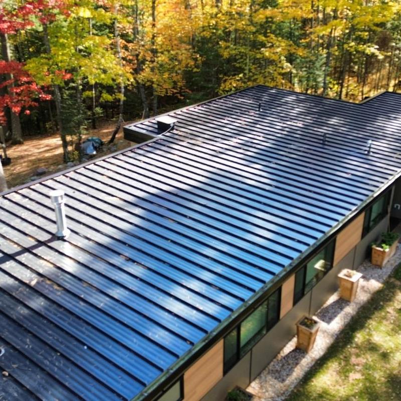 MS Vertical Seam standing seam steel roof over batten system MS Vertical Seam standing seam steel roof over batten system