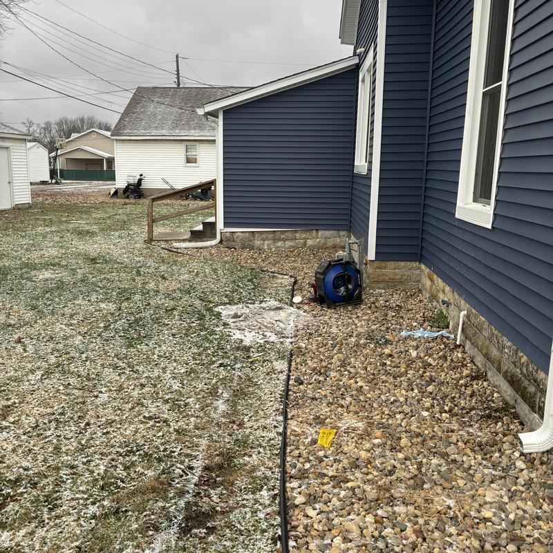 Sewer line video inspection at exterior cleanout