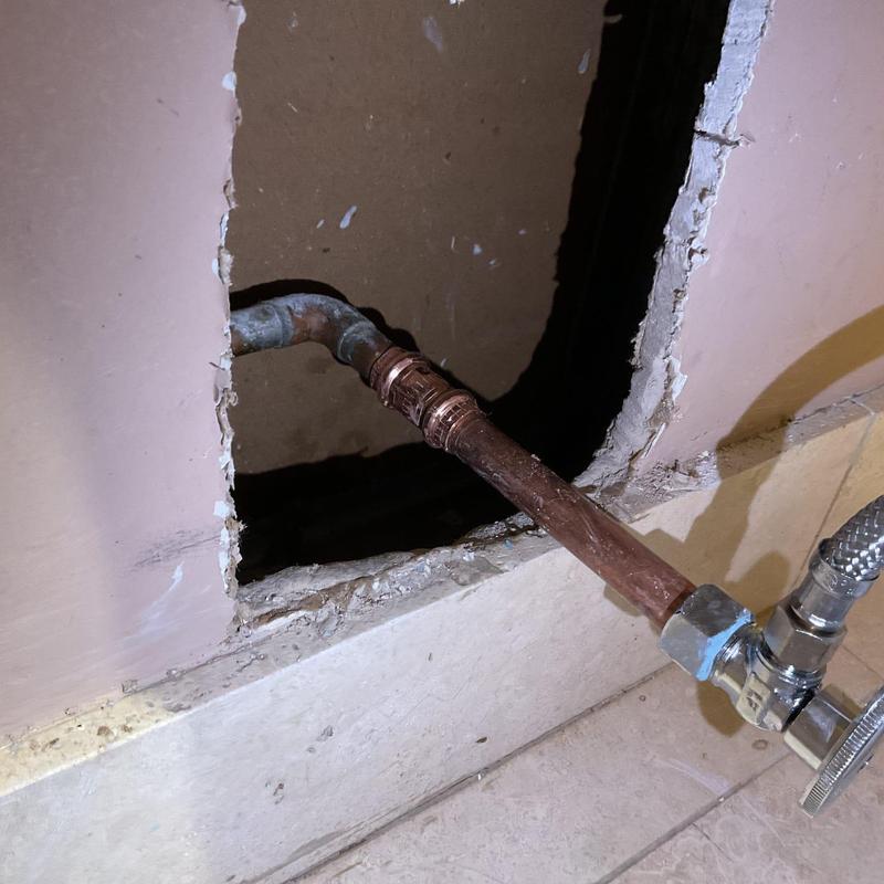 Toilet angle stop and supply line installation