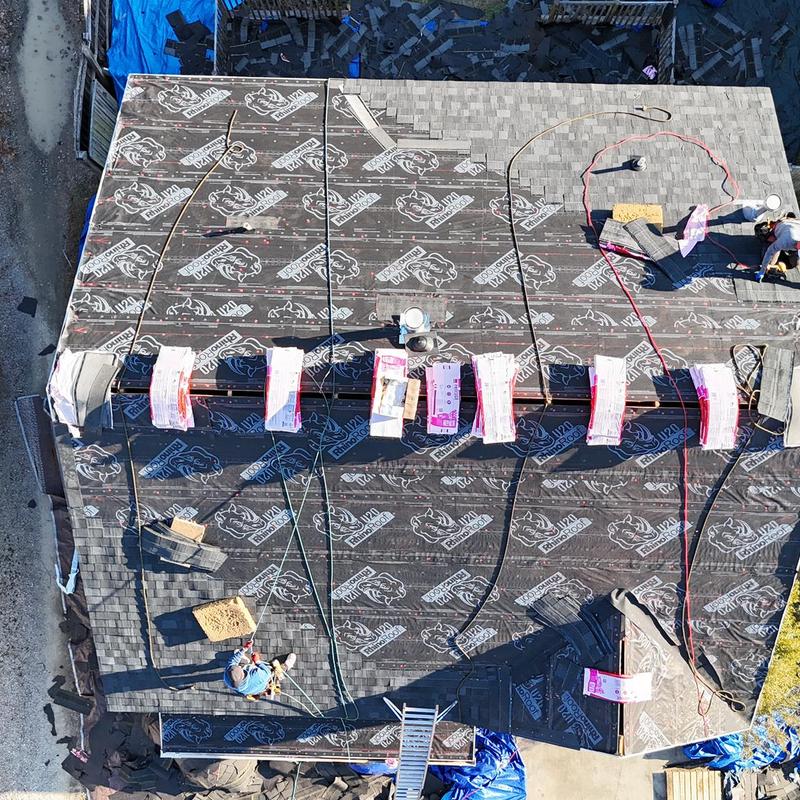 Roof underlayment installation with shingle prep in Lexington