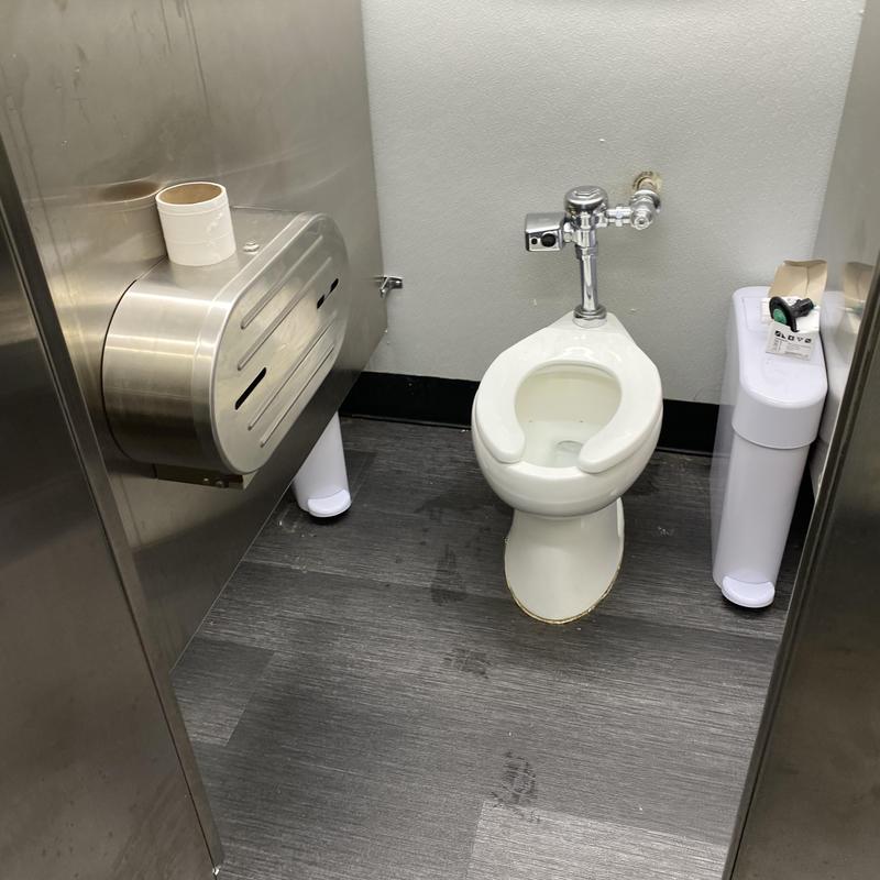 Toilet valve and jet line installation in restroom