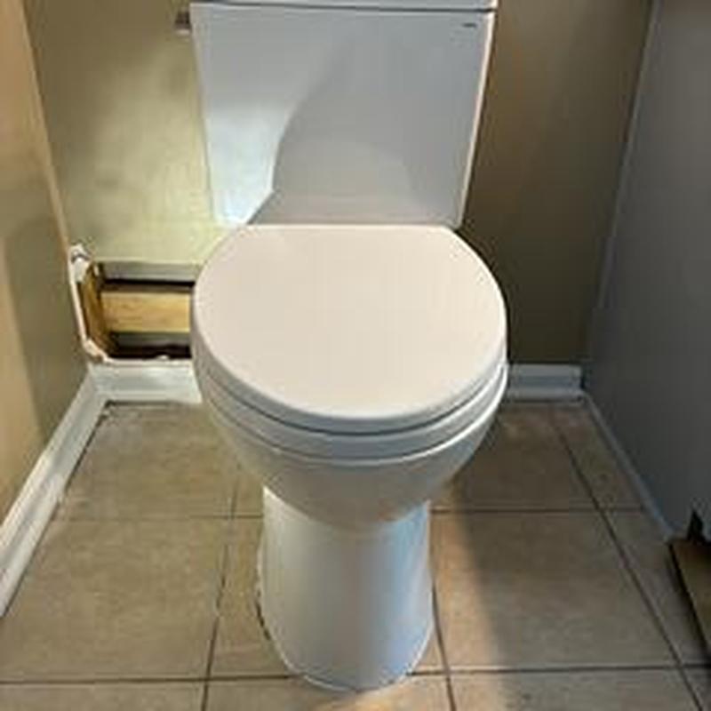 ADA performance flush toilet installed in bathroom