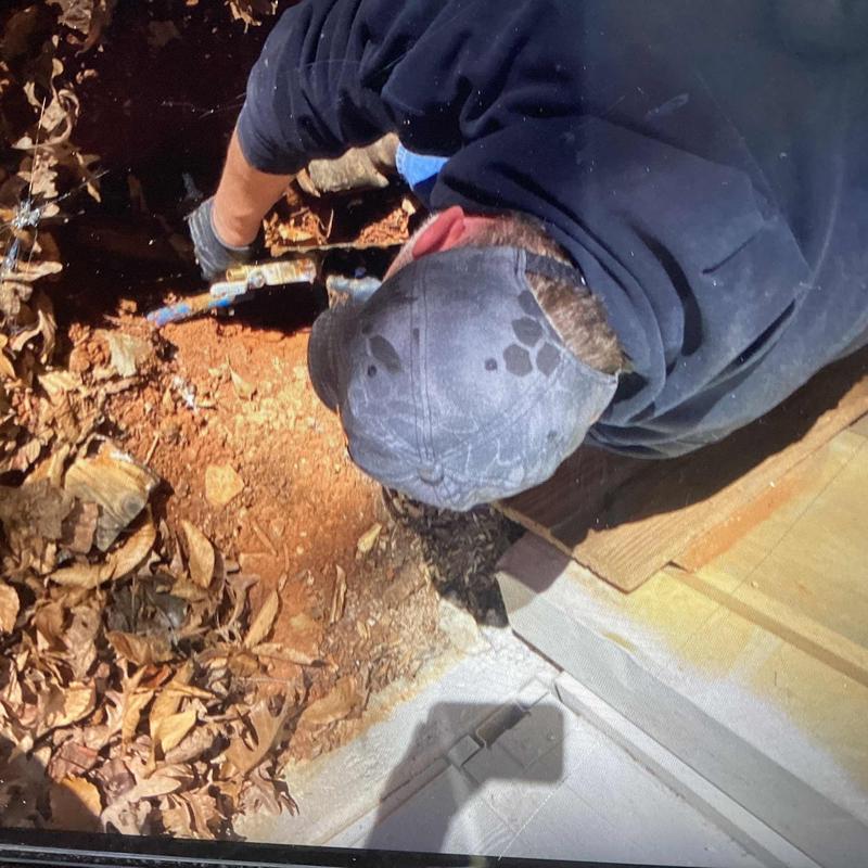 Pressure relief valve installation under ground near house