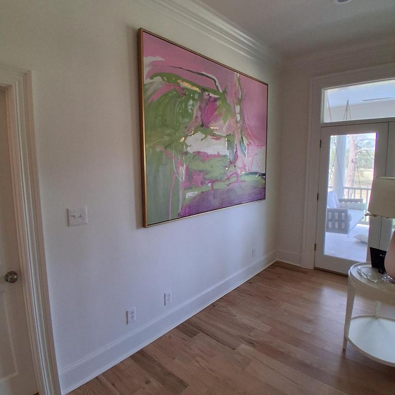 Baseboard and quarter round trim with new paint Baseboard and quarter round trim with new paint