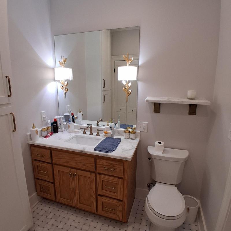 Marble countertop and custom cabinet bathroom vanity Marble countertop and custom cabinet bathroom vanity