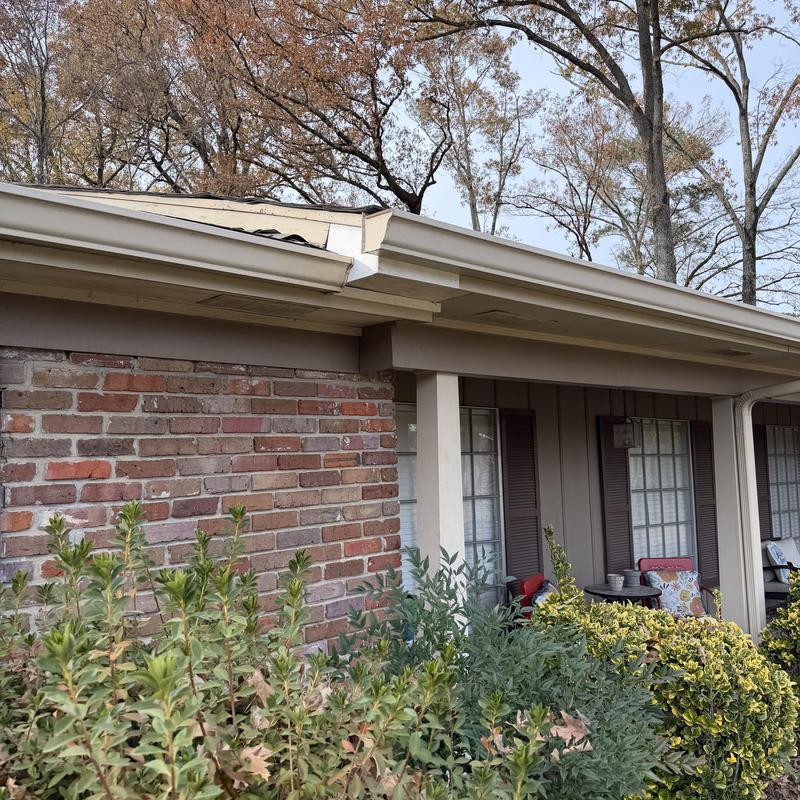 Soffit and fascia replacement on brick house exterior Soffit and fascia replacement on brick house exterior