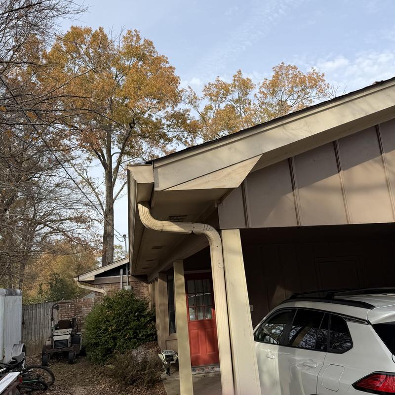 Soffit and fascia on residential carport exterior Soffit and fascia on residential carport exterior